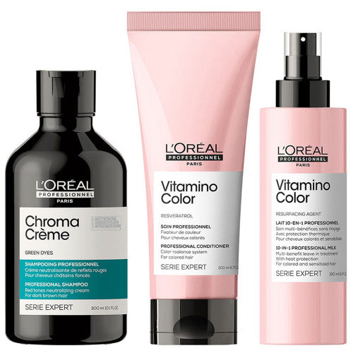 L'Oréal Professionnel Paris Serie Expert Chroma Creme + Vitamino Conditioner Grün Bundle